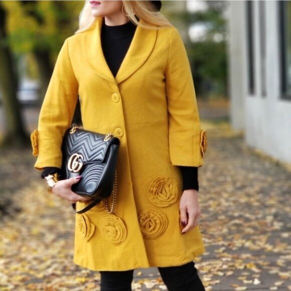 FALL VIBES Mustard Coat - Picture 2 of 10